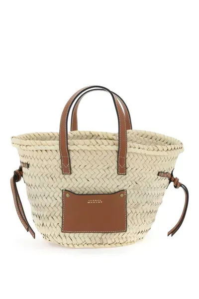 Isabel Marant Cadix Raffia Basket Bag In Brown