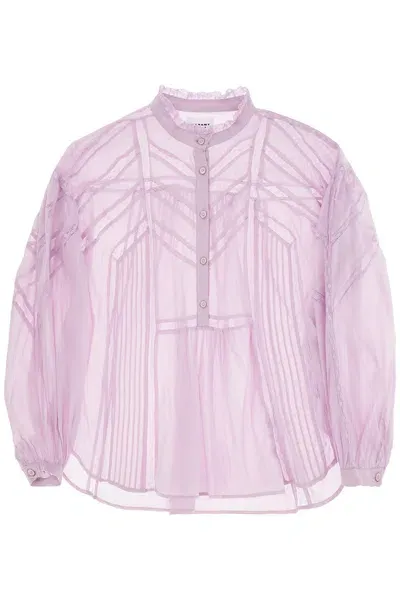 Isabel Marant Étoile Cotton Gelma Blouse For In Purple