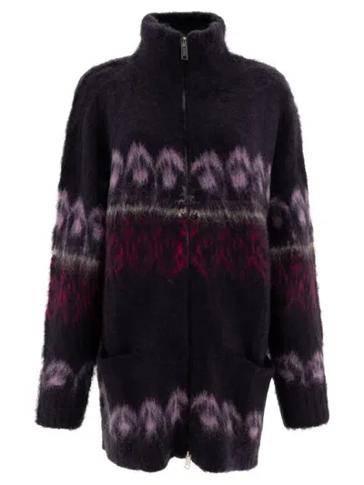 Isabel Marant Étoile Deloris Cozy Long Sleeve Cardigan In Multi