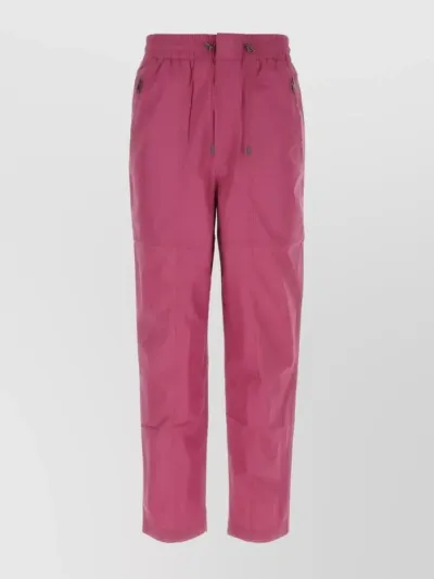 Isabel Marant Ezra Drawstring Straigh Leg Pants In Purple