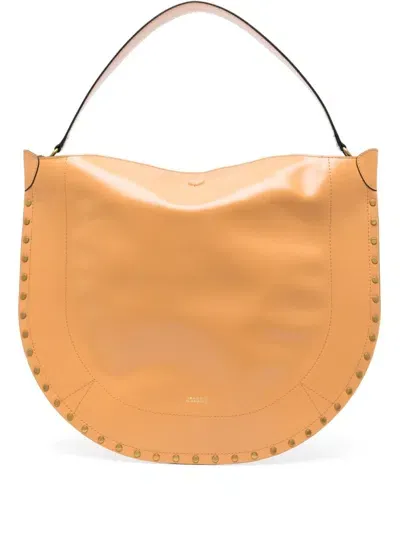 Isabel Marant Oskan Soft Leather Hobo Bag In Brown