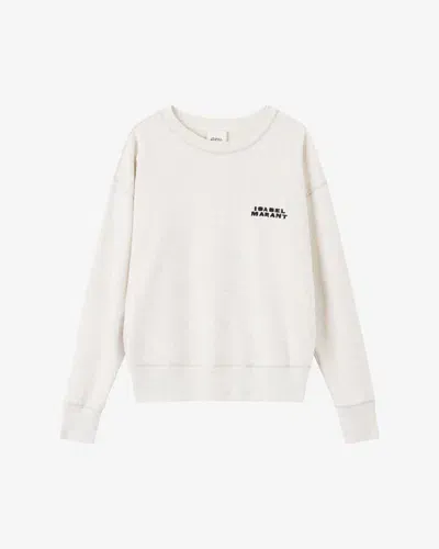 Isabel Marant Shad Logo Sweatshirt In White