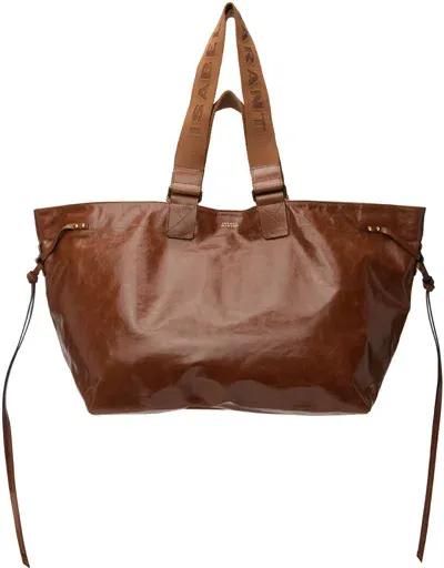 Isabel Marant Wardy Leather Tote Bag In Brown