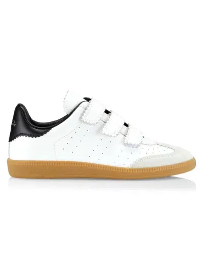 Isabel Marant Beth Leather Sneaker In White