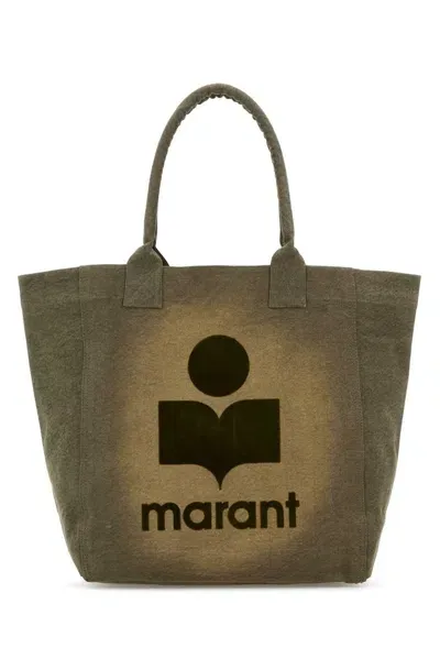 Isabel Marant Yenky Logo Printed Tote Bag In Brown