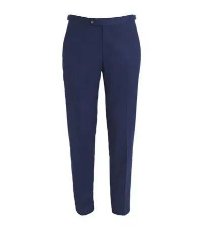 Isaia Wool-cashmere Sanita Trousers In Blue