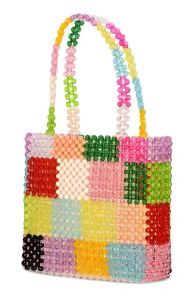 Iscream Kids' Colorblock Bead Tote In Multi