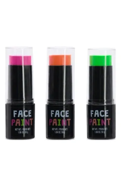 Iscream Kids'  Ready, Set, Glow! 3-pack Neon Face Paint Set In Multi