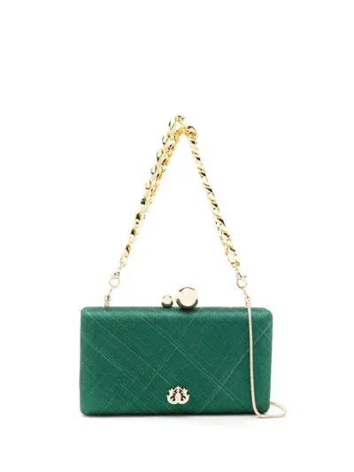 Isla Logo-plaque Detail Shoulder Bag In Green