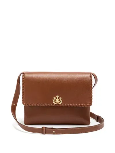 Isla New Camille Leather Shoulder Bag In Brown