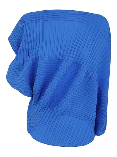 Issey Miyake Aerate Pleats Sweater Clothing In Blue