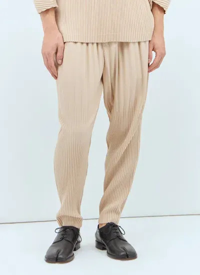 Issey Miyake April Pleated Pants In Beige