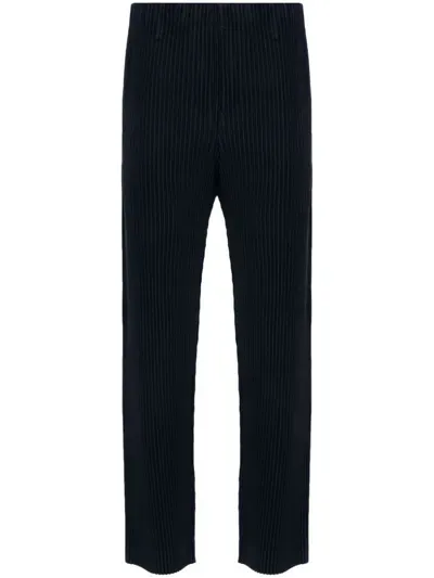 Issey Miyake Basic Slim-fit Trousers In 75 Navy