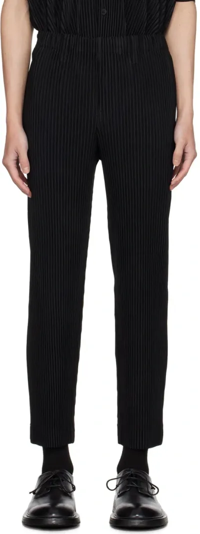 Issey Miyake Black Basics Trousers In 15-black