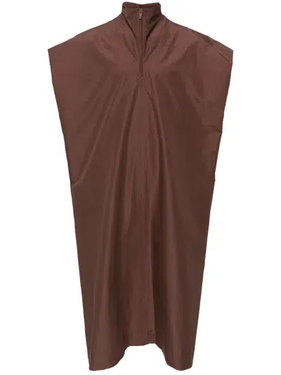 Issey Miyake Blank Long Shirt In Brown