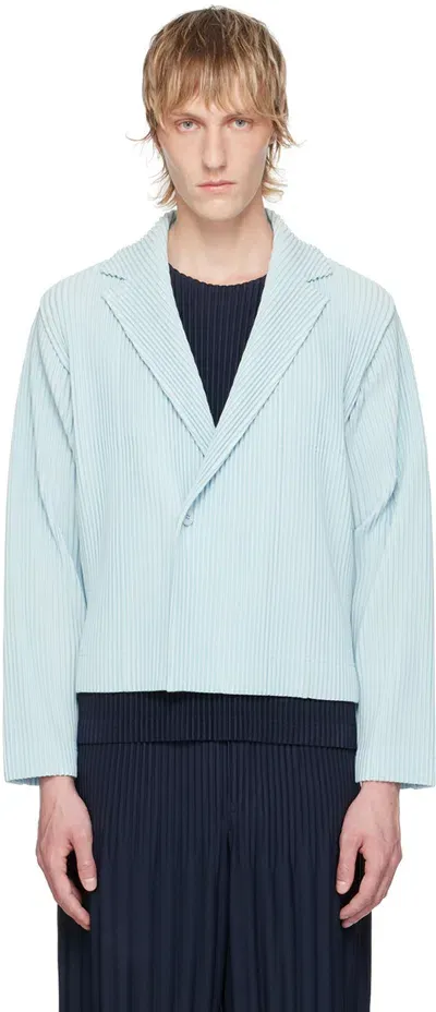 Issey Miyake Blue Tailored Pleats 2 Blazer In 71-light Blue