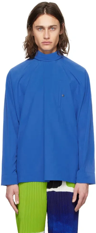 Issey Miyake Blue Verso Shirt In 72-blue