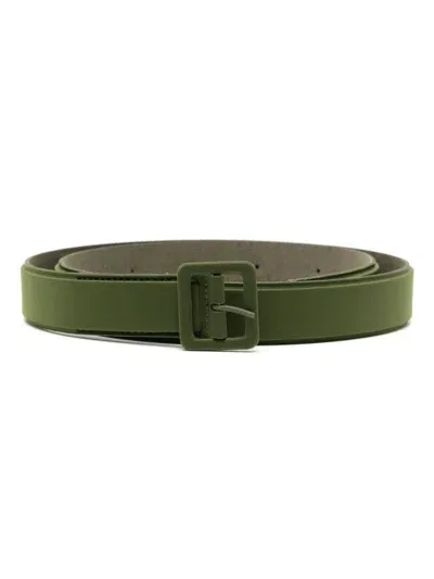 Issey Miyake Buckled Canvas Belt In Grün