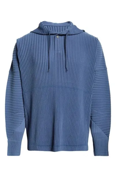 Issey Miyake Blue Monthly Color December Hoodie In 76-stormy Blue