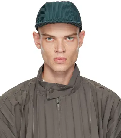 Issey Miyake Green Pleats Cap In 69-dark Green