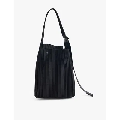 Issey Miyake Homme Plisse  Black Utility Technical Pleats Knitted Bag