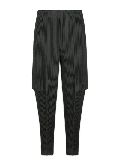 Issey Miyake Cargo Pleated Trousers In Black