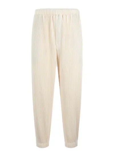 Issey Miyake Homme Plissé  Mc June Pleated Trousers In White