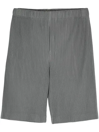 Issey Miyake Mc May Mid-rise Bermuda Shorts In Grey