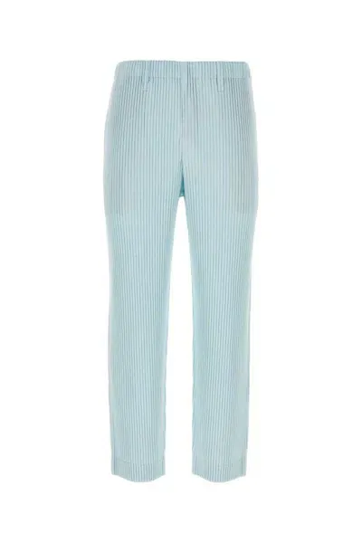 Issey Miyake Pastel Light Blue Polyester Pant