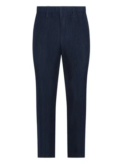 Issey Miyake Homme Plissé  Pleated Straight In Blue