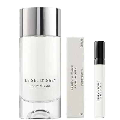 Issey Miyake Le Sel 100ml And 4ml Travel Spray Set In White