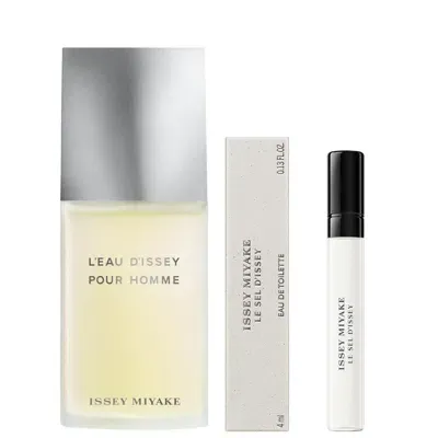 Issey Miyake L'eau D'issey Pour Homme 200ml And New Le Sel 4ml In White