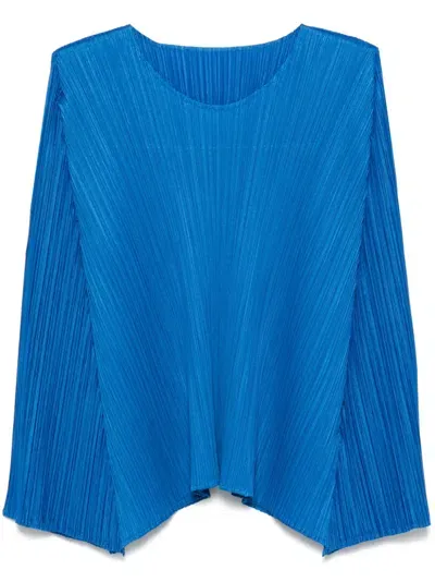 Issey Miyake Mc October Top In Blue