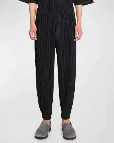 Issey Miyake Mc January Pleated Trousers In Coke Gray