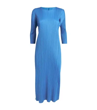 Issey Miyake Monthly Colors June Midi Dress In Blue