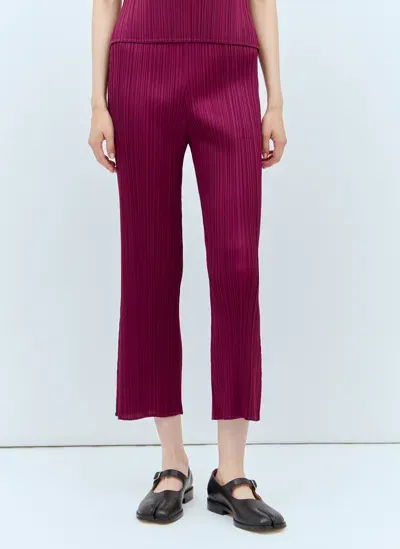 Issey Miyake May Pants In Burgundy