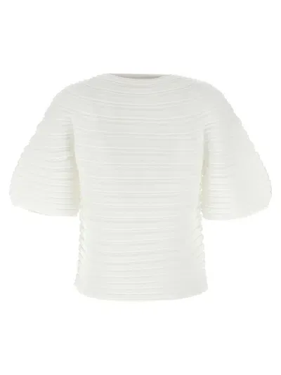 Issey Miyake Mushroom Knit T-shirt In White