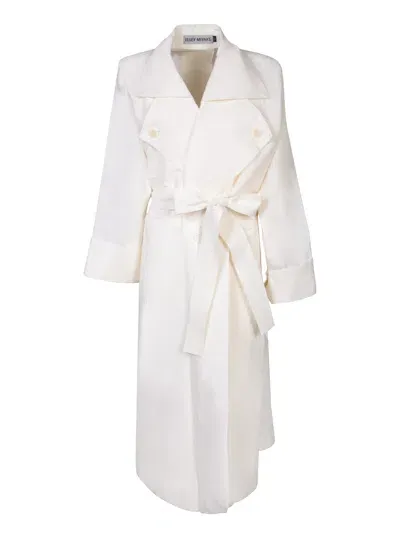 Issey Miyake Oversize White Trench Coat