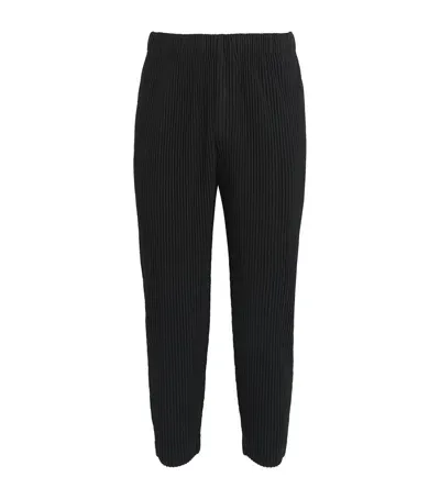 Issey Miyake Pleated Straight Trousers In Black