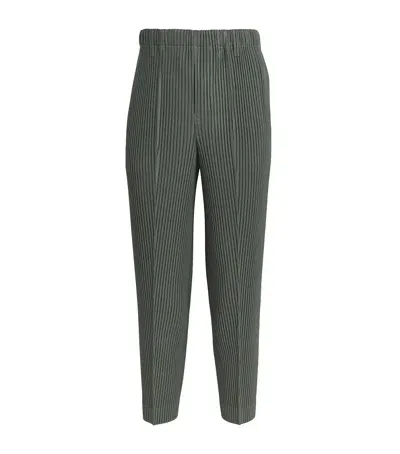 Issey Miyake Pleated Straight Trousers In Green