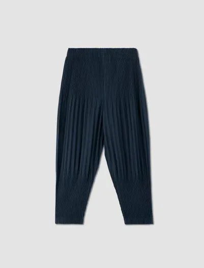 Issey Miyake Pleated Trousers In Blu