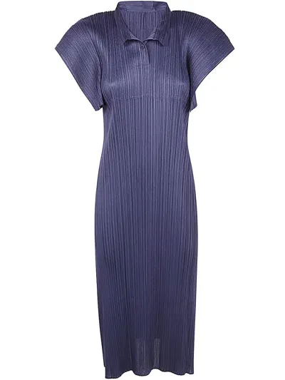 Issey Miyake Monthly Colors  August Dress In Blue