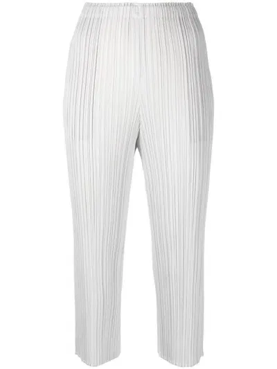 Issey Miyake Pleats Please Trousers In White