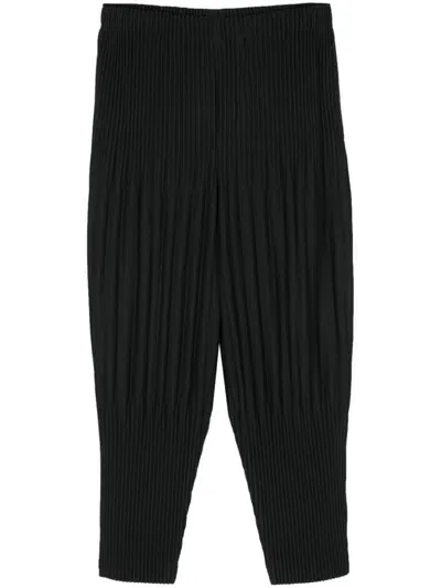 Issey Miyake Pleated Baloon Trousers In Blue