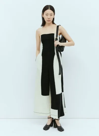 Issey Miyake Rectilinear Milled Jumpsuit In White