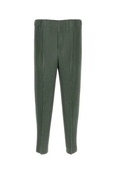 Issey Miyake Sage Green Polyester Pant