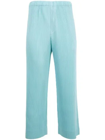 Issey Miyake September Straight-leg Trousers In Blue