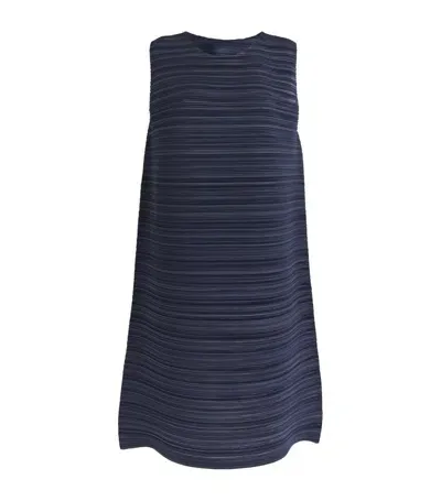 Issey Miyake Sheer Bounce Midi Dress In Blue