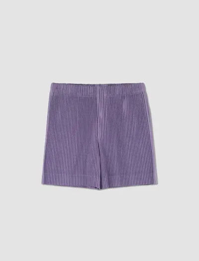 Issey Miyake Shorts Mc July In Gray Purple