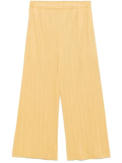 Issey Miyake Thicker Bottoms 1 Trousers In Yellow